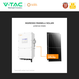 V-Tac Inverter Trifase Ibrido On-Grid / Off-Grid 15kW IP66