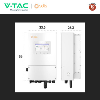 V-Tac Inverter Monofase Ibrido On-Grid / Off-Grid 5kW IP66