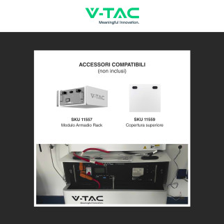 Accumulatore 9,60kWh LiFePO4 BMS Fotovoltaico CEI 0-21 V-Tac