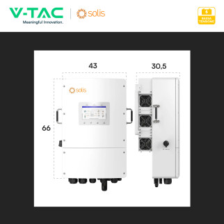 V-Tac Solis Inverter Trifase On-Grid / Off-Grid 10kW IP66