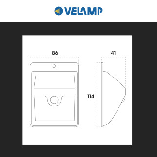 Dory Applique 1,6W IP44 con Pannello Solare e Sensore Velamp
