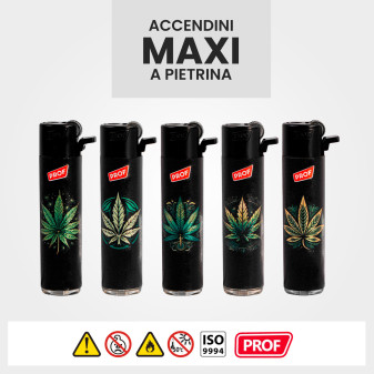 Prof Maxi Accendino a Pietrina 3D Cana Leaf 25 Accendini
