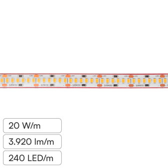 LEDCO Striscia LED 2835 Flessibile 100W 240 LED/m IP67 CRI≥90 5m