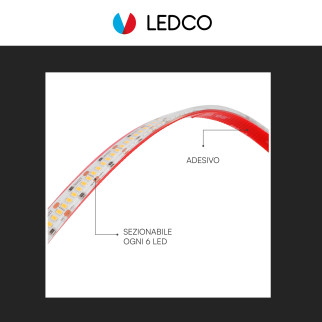 LEDCO Striscia LED 2835 Flessibile 100W 240 LED/m IP67 CRI≥90 5m