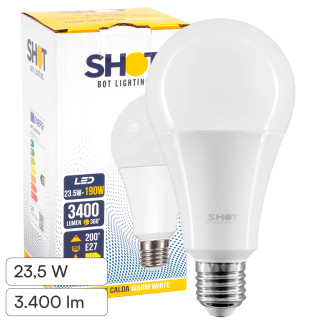 Lampadina LED E27 23,5W Goccia A80 SMD Bot Lighting Shot