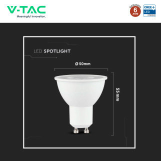 Faretto LED GU10 7,5W PAR16 SMD Chip CREE V-Tac