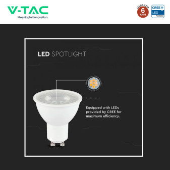 Faretto LED GU10 7,5W PAR16 SMD Chip CREE V-Tac