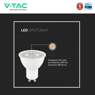 Faretto LED GU10 7,5W PAR16 SMD Chip CREE V-Tac