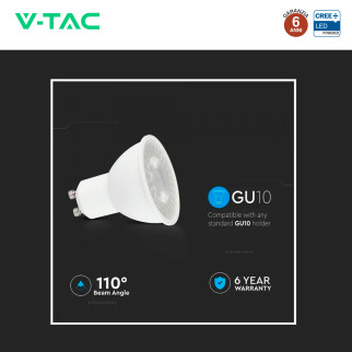 Faretto LED GU10 7,5W PAR16 SMD Chip CREE V-Tac