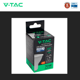 Faretto LED GU10 7,5W PAR16 SMD Chip CREE V-Tac