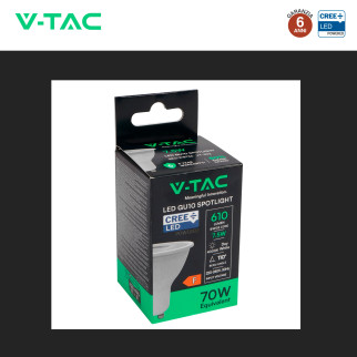 Faretto LED GU10 7,5W PAR16 SMD Chip CREE V-Tac