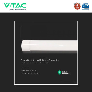 Tubo LED Prismatico 20W 60cm SMD Chip CREE V-Tac