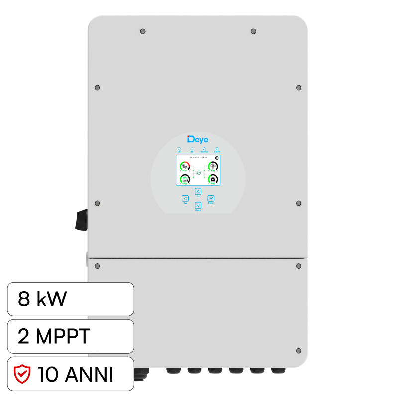 V-Tac Inverter Monofase Ibrido On-Grid / Off-Grid 8kW IP65