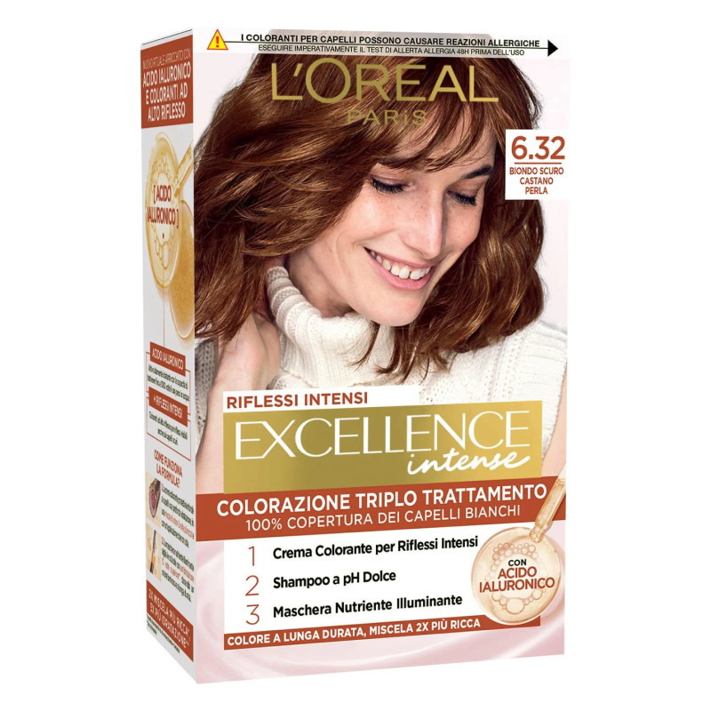 Tinta Capelli 6.32 Biondo Scuro Castano Perla L'Oréal Excellence