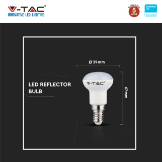 VT-239 Lampadina LED E14 2,9W R39 SMD Chip Samsung V-Tac