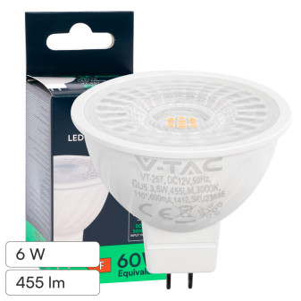 Faretto LED GU5.3 6W MR16 SMD 110° V-Tac