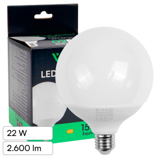 Lampadina LED E27 22W Globo G120 SMD V-Tac