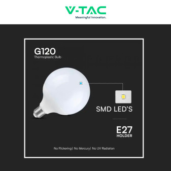Lampadina LED E27 22W Globo G120 SMD V-Tac