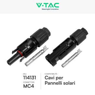 Connettori MC4 per Cavi Pannelli Solari V-Tac