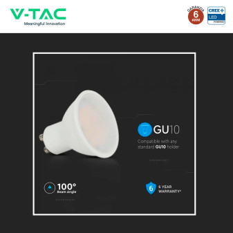 Faretto LED GU10 4,5W PAR16 SMD Chip CREE V-Tac