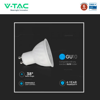 Faretto LED GU10 6W PAR16 SMD Dimmerabile Chip CREE V-Tac