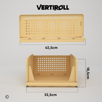 VertiRoll 4 Cassetti Impilabili Scorrevoli Salvaspazio Giallo
