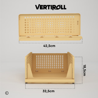 VertiRoll 4 Cassetti Impilabili Scorrevoli Salvaspazio Giallo