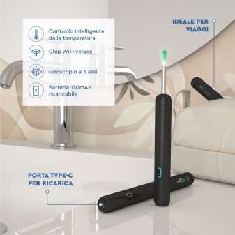 UdiGuard Otoscopio Pulizia Orecchie Rimozione Cerume Colore Nero