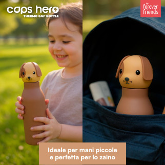 CapsHero Borraccia Termica Bambini Senza BPA 520ml Cane Dog Duke