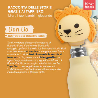 CapsHero Borraccia Termica Bambini Senza BPA 520ml Leone Lion Lio