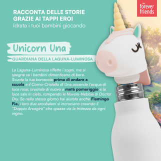 CapsHero Borraccia Termica Bambini 520ml Unicorno Unicorn Una