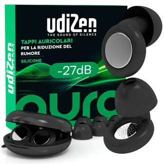 UdiZen Aura Tappi per Orecchie Antirumore Insonorizzanti -27dB