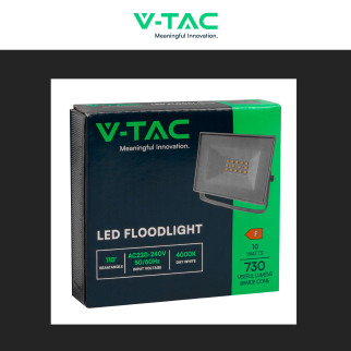 Faro LED 10W SMD IP65 Colore Bianco V-Tac VT-44012