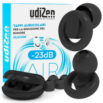 UdiZen Air Tappi per Orecchie Antirumore Insonorizzanti -23dB