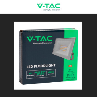 Faro LED 20W SMD IP65 Colore Bianco V-Tac VT-44022