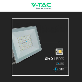 Faro LED 50W SMD IP65 Colore Bianco V-Tac VT-44054