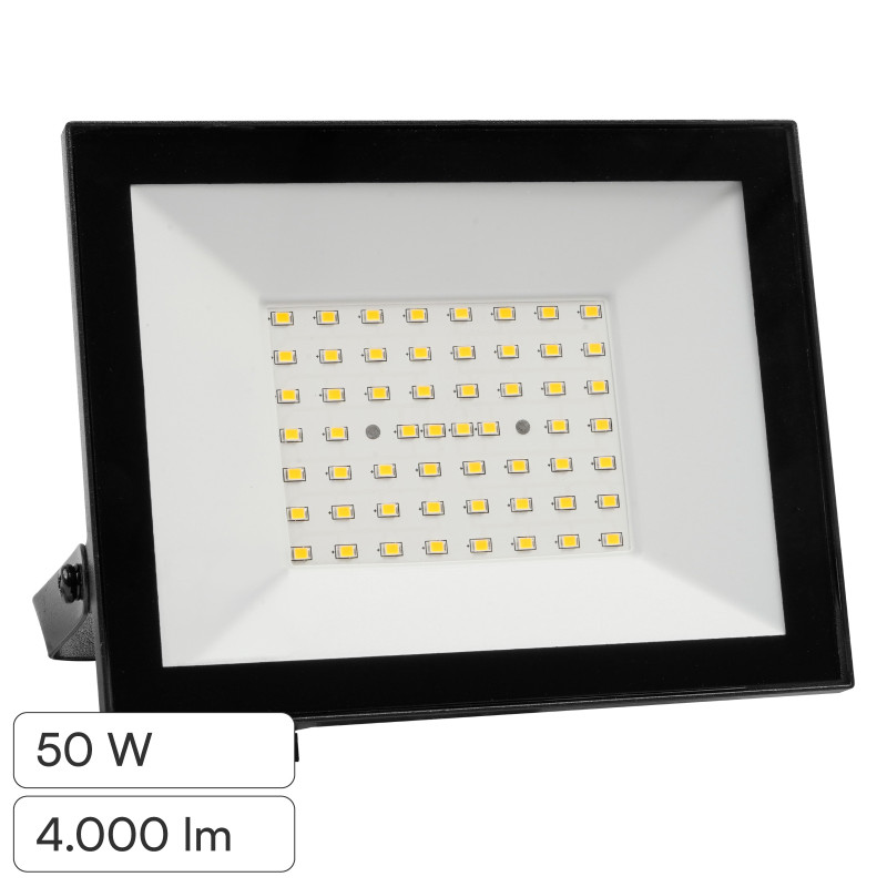 Faro LED 50W SMD IP65 Colore Nero V-Tac VT-44054