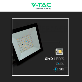 Faro LED 50W SMD IP65 Colore Nero V-Tac VT-44054