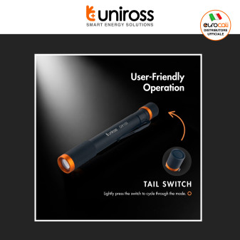 Uniross GX100 Torcia LED 3W Tascabile Multifunzione IPX4