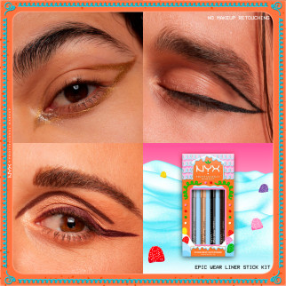 NYX Professional Makeup Holiday Epic Wear Liner Stick Kit 4 Matite Occhi