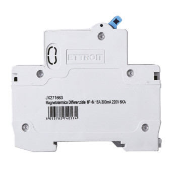 ETTROIT Magnetotermico Differenziale 1P+N 16A 300mA 220V-6KA - Mod. JX271663