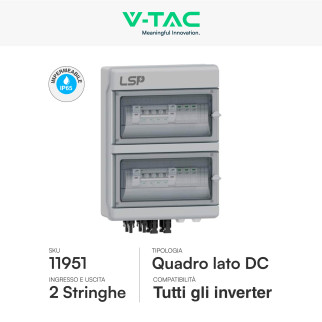 Quadro Lato DC 2 Stringhe 2 MPPT 1000V 16A Sezionatore SKU 11951