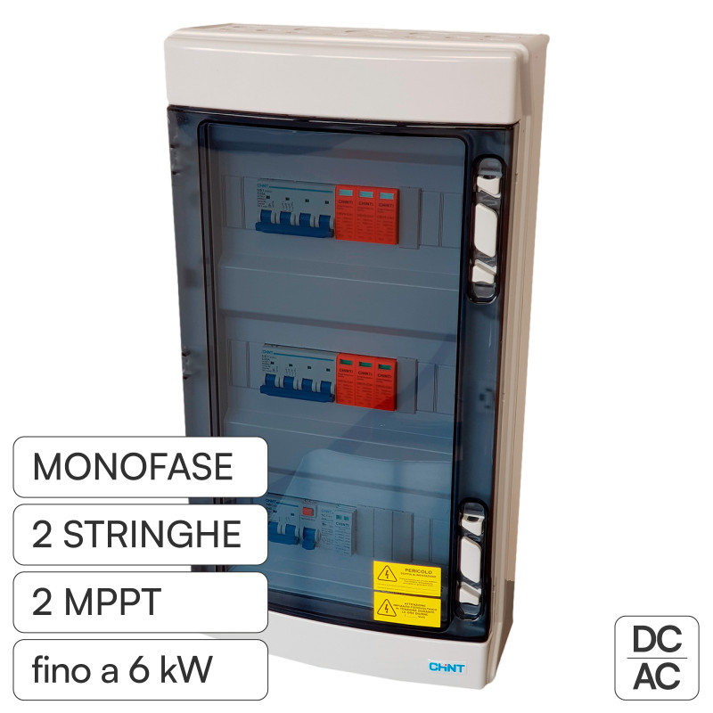 Quadro Elettrico Lato DC/AC 2 Stringhe 2 MPPT Monofase 6kW Chint