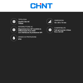 Chint Quadro Elettrico Lato AC Trifase Fino a 30kW 400V IP65