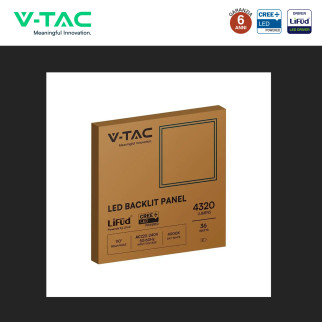 10 Pannelli LED Quadrati 36W SMD CREE con Driver LiFud V-Tac Pro