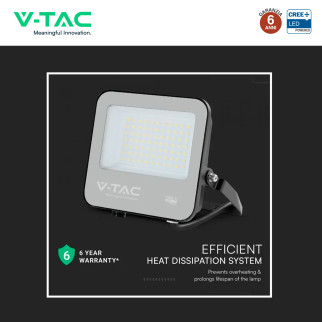 Faro LED 50W SMD Chip CREE IP65 Colore Nero VT-4455