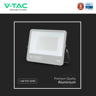 Faro LED 200W SMD Chip CREE IP65 Colore Nero VT-44201