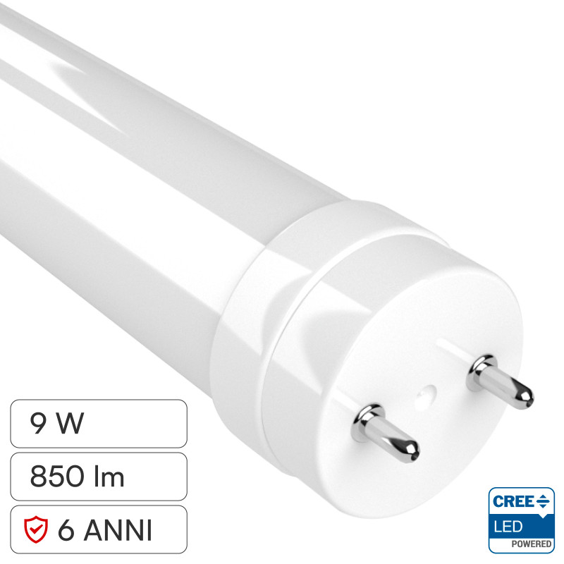 Tubo LED T8 G13 9W SMD CREE Nano-Plastic 60cm con Starter V-Tac