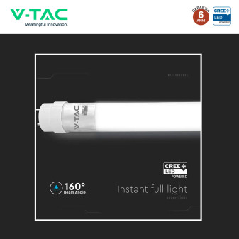Tubo LED T8 G13 20W SMD CREE Nano-Plastic 150cm con Starter V-Tac