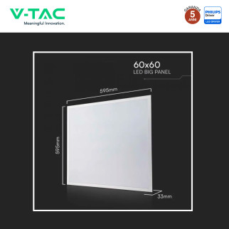 Pannello LED Quadrato 40W SMD con Driver Philips V-Tac